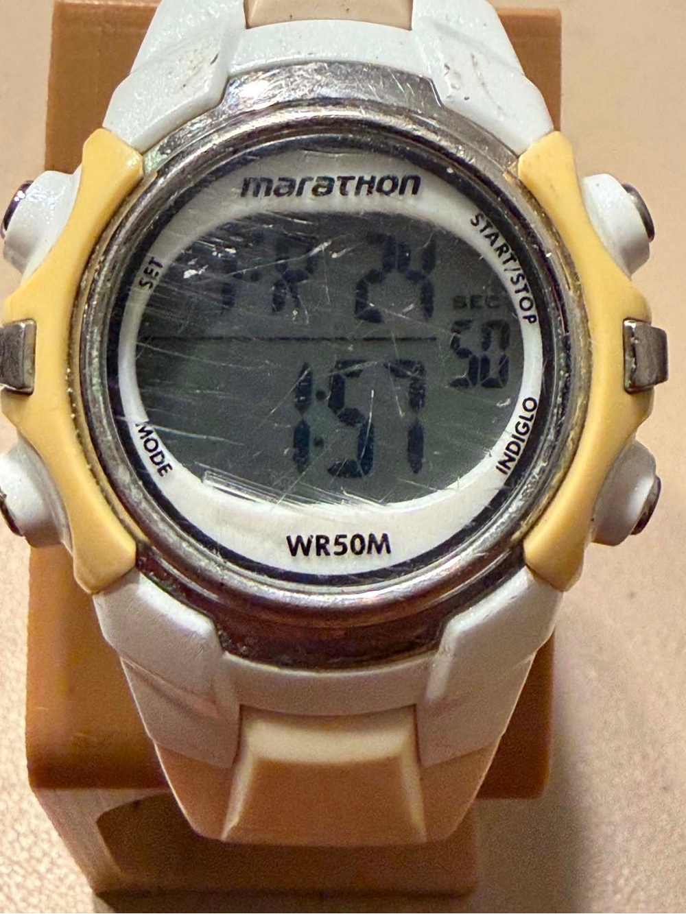 🦋10/$20🦋 Marathon Tan/White Digital Alarm Chrono Women’s Watch